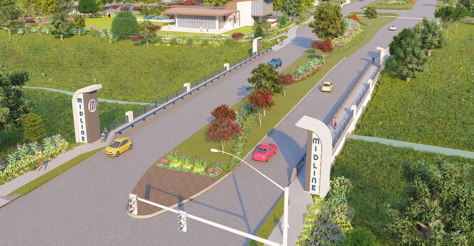 Rendering Of Midline Community Main Entrance