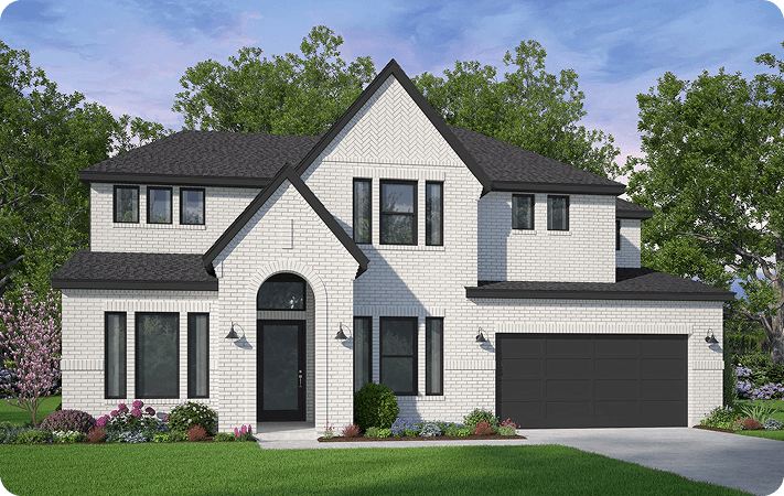Broussard model home by Brookfield Residential at Midline near Houston, TX