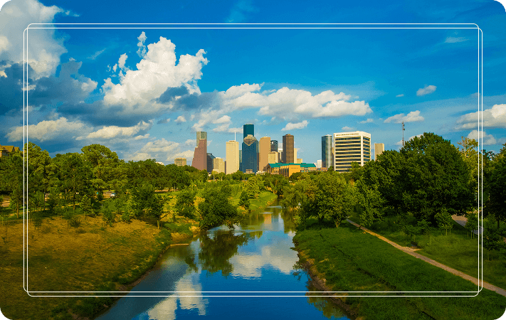 Downtown Houston located near Midline Community