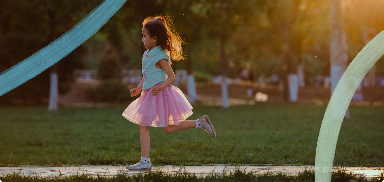 Girl running in field | Midline Community in Texas