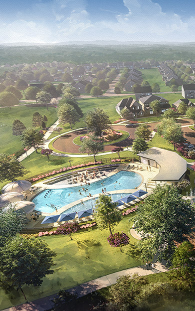 Pool at the Midline Club Rendering